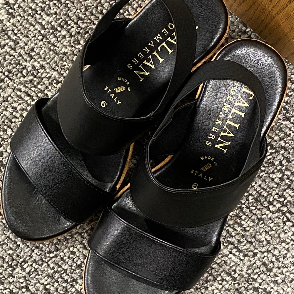 Wedge Leather Sandals